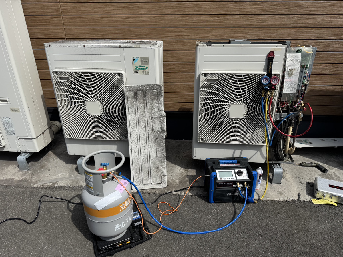 ガス回収の様子